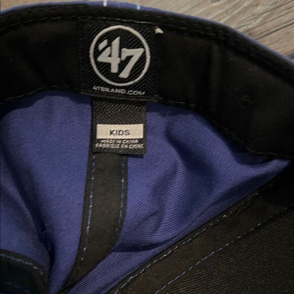 47 Brand Kids KC Royals Hat in Navy and Sky Blue - Picture 2 of 5